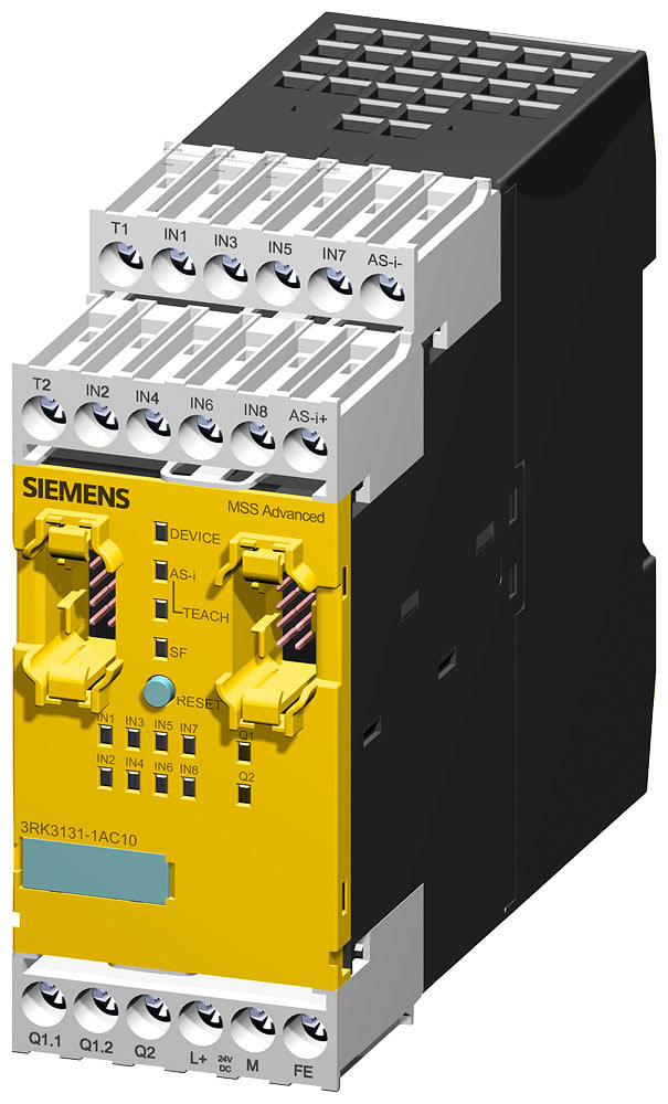 SIEMENS - SIE3RK31311AC10 SIRIUS, modulo centrale 3RK3 Advanced per sistema di sicurezza modulare 3RK3, 4/8F-DI