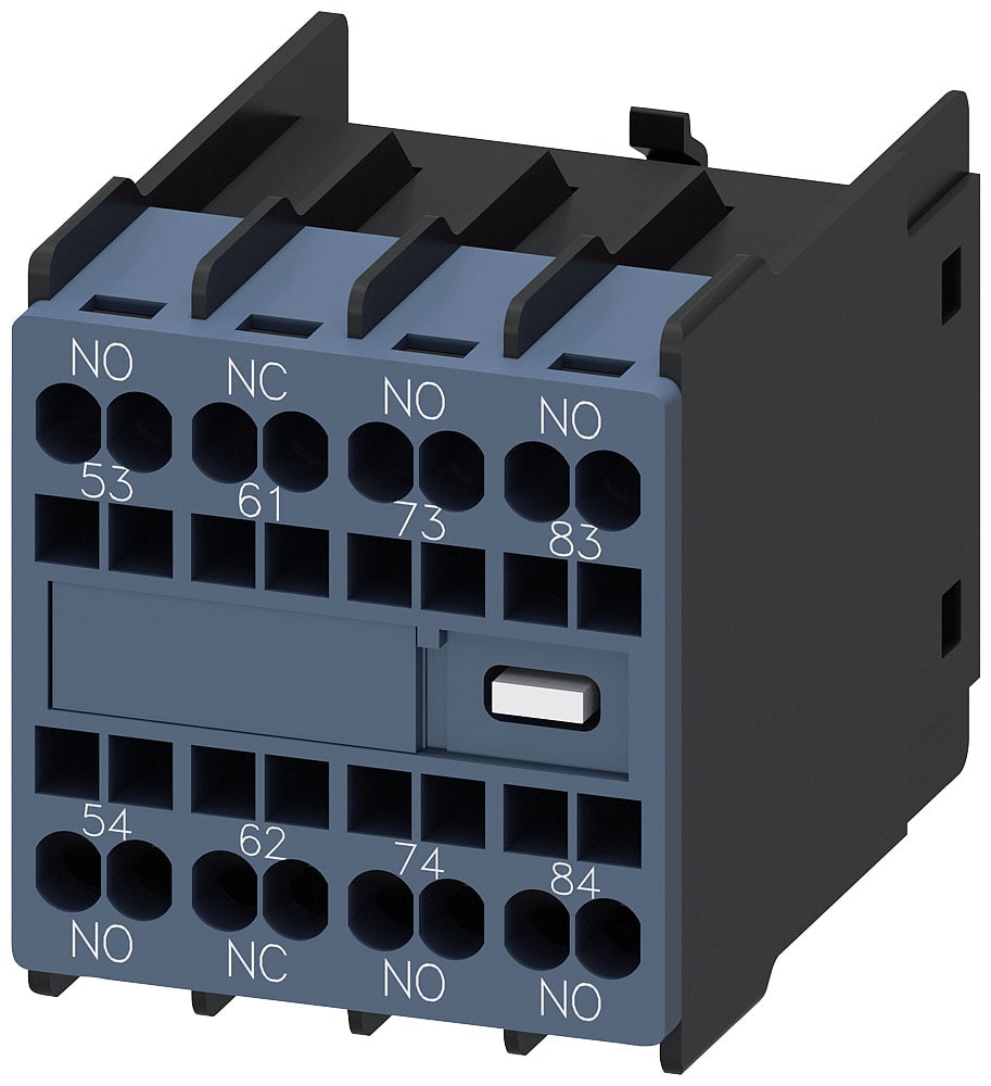 SIEMENS - SIE3RH29112XA310MA0 Blocchetto di contatti ausiliari 3NO+1NC, vie di corrente: 1NO, 1NC, 1NO, 1NO