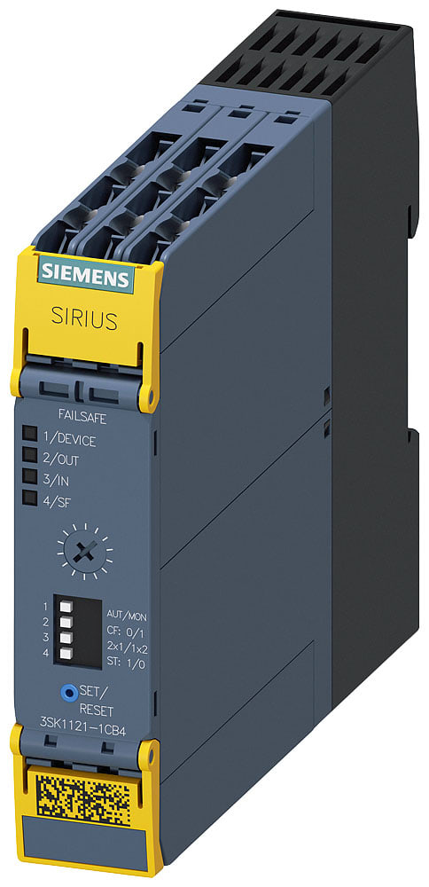 SIEMENS - SIE3SK11211CB41 Dispositivo di sicurezza SIRIUS, modulo di base serie Advanced, ritardo 0,05-3s