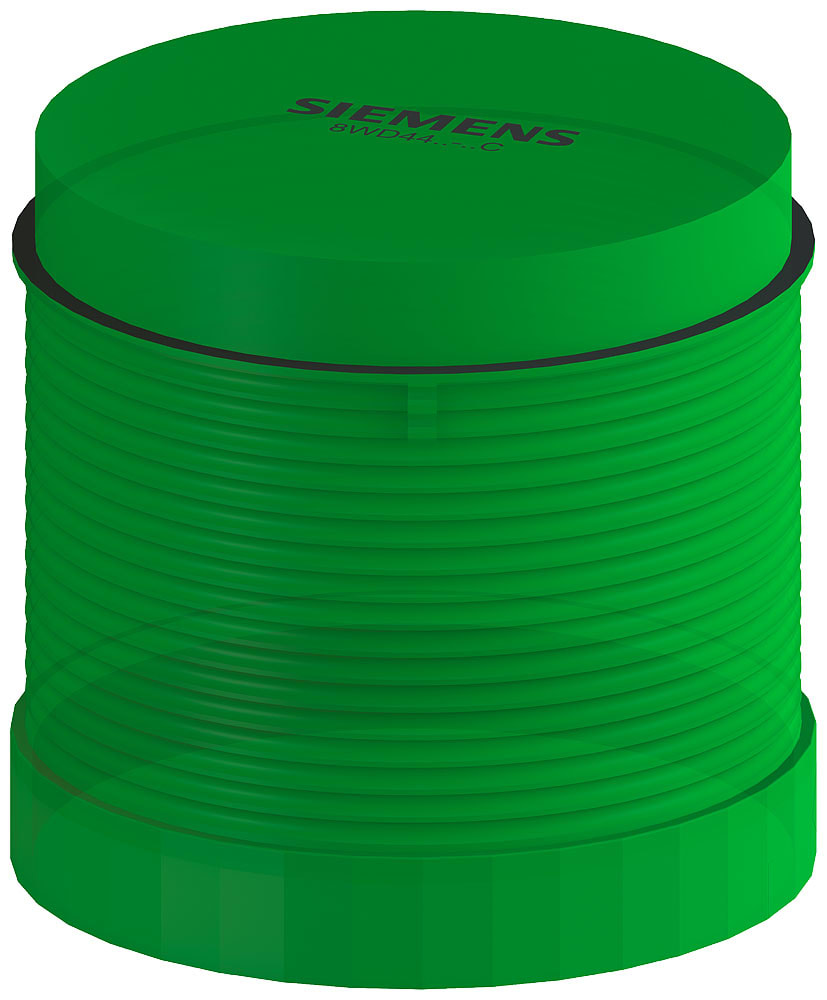 SIEMENS - SIE8WD44205AC Elemento luce fissa, con LED integrato, verde, AC/DC 24 V, diametro 70 mm