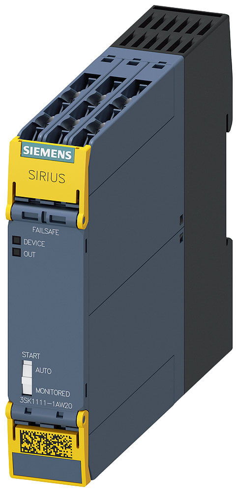 SIEMENS - SIE3SK11111AW20 Dispositivo di sicurezza SIRIUS, modulo di base serie Standard, circuiti di abilitazione a relè