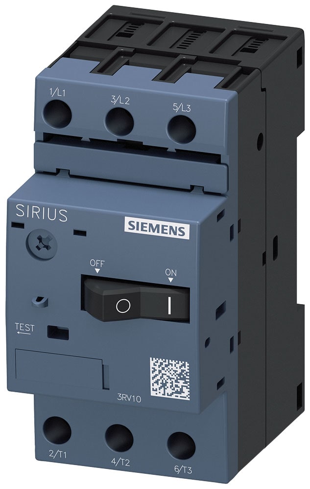 SIEMENS - SIE3RV10110HA10 Interruttore automatico, S00, protezione motore, Class 10, sganciatore A 0,55 ... 0,8 A, sganciatore N 10 A