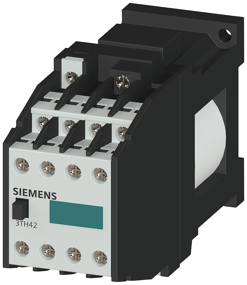 SIEMENS - SIE3TH42446BB4 Contattore ausiliario 44E, EN 50011, 4NO+4NC, con varistore integrato, comando in AC, DC 24 V