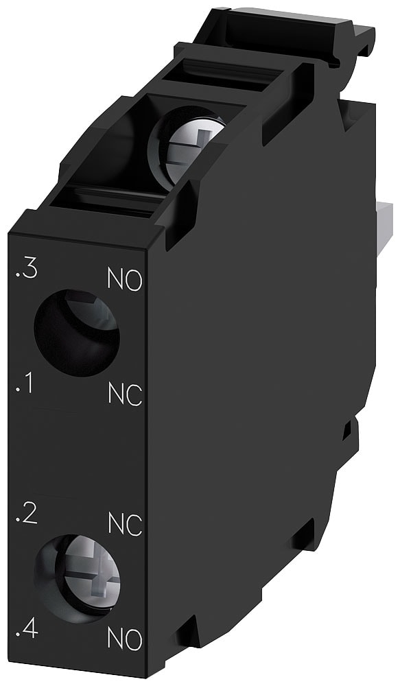 SIEMENS - SIE3SU14001AA101QA0 Modulo di contatti con 2 contatti, 1NO+1NC, contatti dorati, morsetti a vite