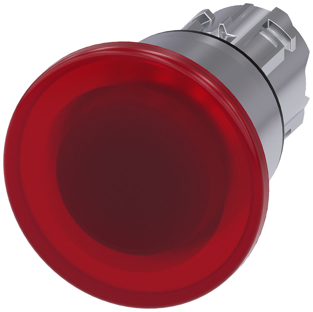 SIEMENS - SIE3SU10511BA200AA0 PULS.LUM.FUNGO ROSSO SBLOC. TRAZ. 40MM