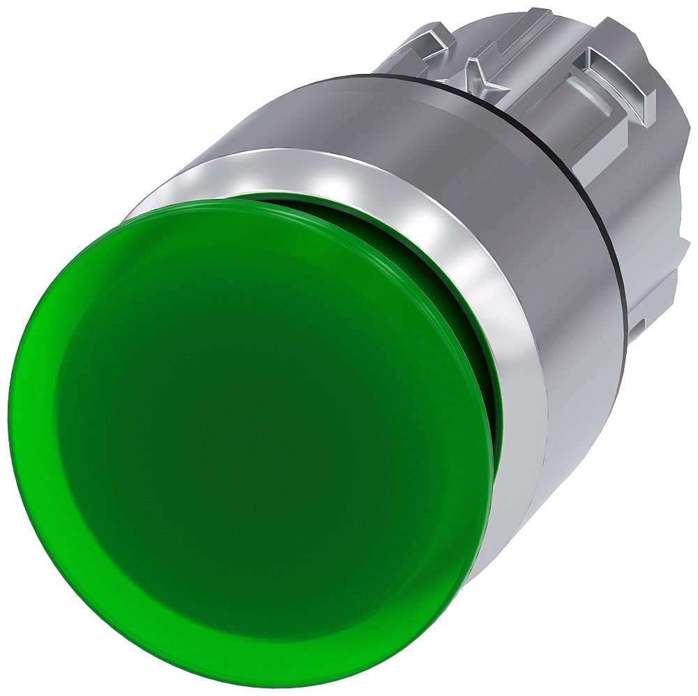 SIEMENS - SIE3SU10511AA400AA0 PULS.LUM.FUNGO VERDE SBLOC. TRAZ. 30MM
