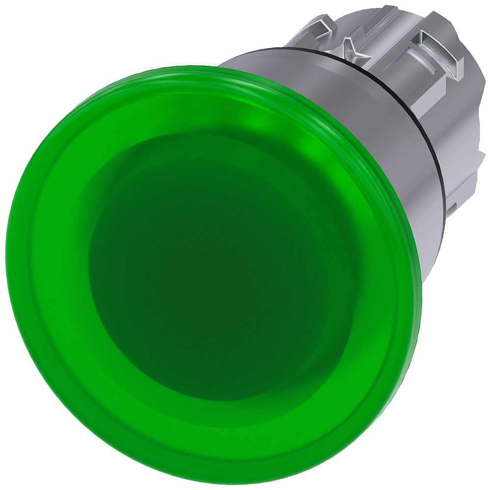 SIEMENS - SIE3SU10511BA400AA0 PULS.LUM.FUNGO VERDE SBLOC. TRAZ. 40MM