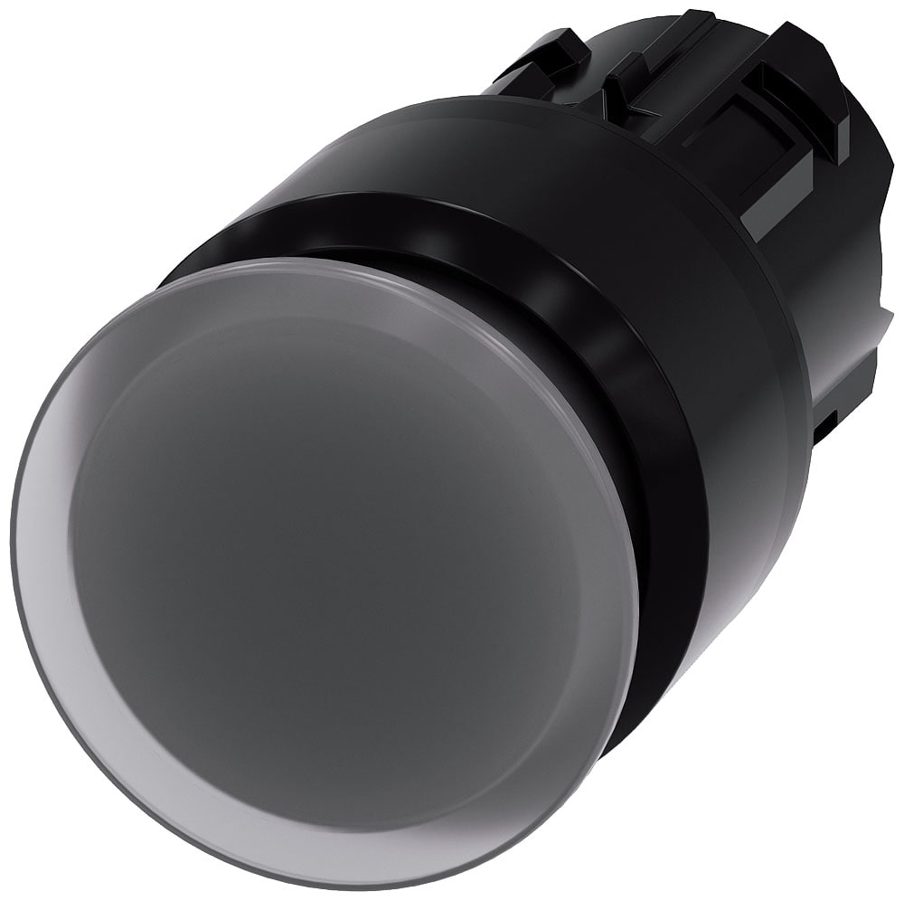 SIEMENS - SIE3SU10011AA700AA0 Pulsante a fungo, illuminato, 22 mm, rotondo, in plastica, trasparente, 30 mm