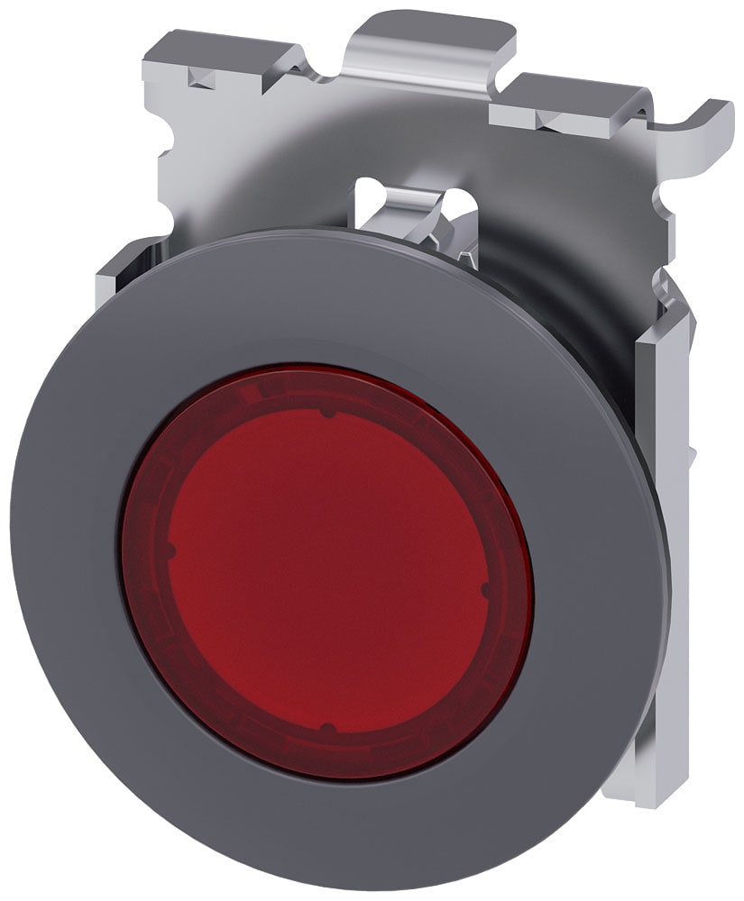 SIEMENS - SIE3SU10610JB200AA0 PULS.LUM.PIATTO ROSSO 30MM