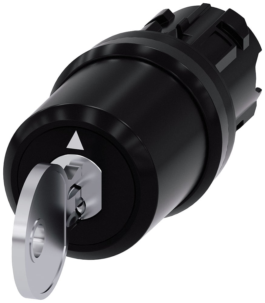 SIEMENS - SIE3SU10005BL510AA0 Selettore a chiave Siemens, C, 22 mm, rotondo, in plastica, estrazione chiave O+I