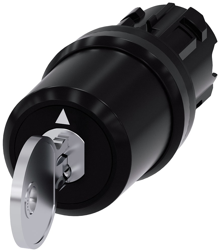 SIEMENS - SIE3SU10005PN510AA0 Selettore a chiave Siemens, B, 22 mm, rotondo, in plastica, estrazione chiave O+I
