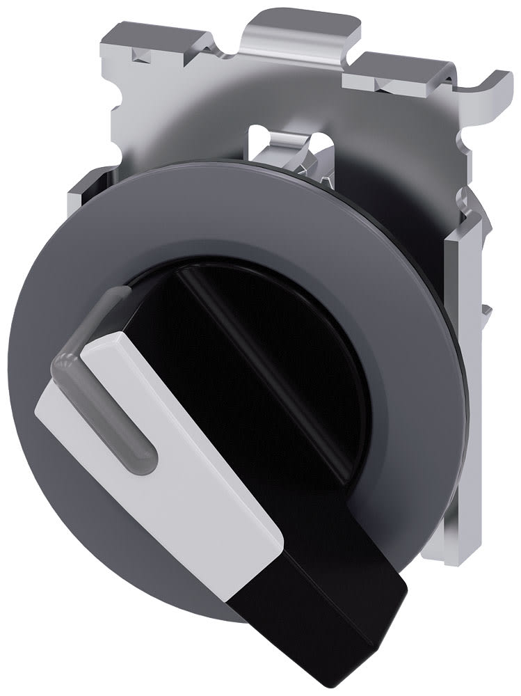 SIEMENS - SIE3SU10622EF600AA0 Selettore, illuminabile, 30 mm, rotondo, in metallo opaco, bianco
