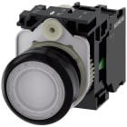 SIEMENS - SIE3SU11030AB601BA0 PULS.LUM.PIATTO BIANCO LED 110V AC 1NA