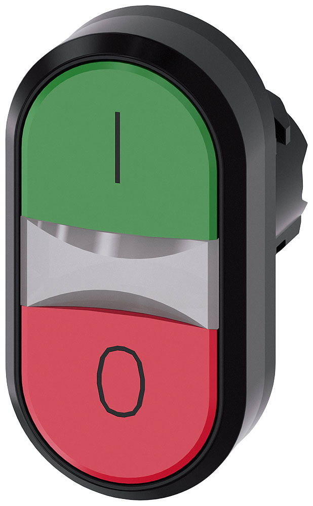 SIEMENS - SIE3SU10003AB420AK0 PULS. DOPPIO PIATTO VERDE-ROSSO I-O