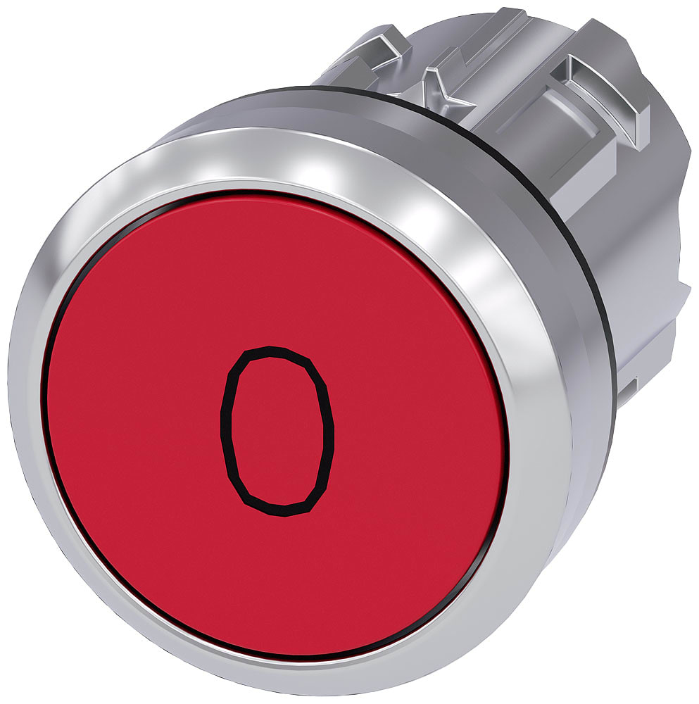 SIEMENS - SIE3SU10500AB200AD0 PULS. PIATTO ROSSO SCRITTA O