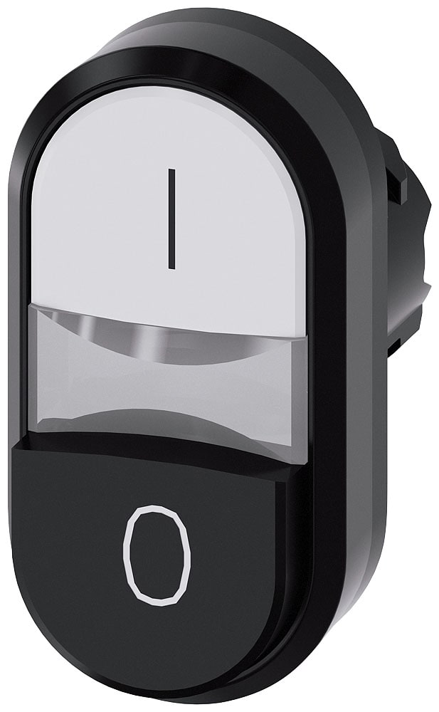 SIEMENS - SIE3SU10013BB610AK0 PULS.LUM.DOPPIO BIANC-SPORG NERO I-O