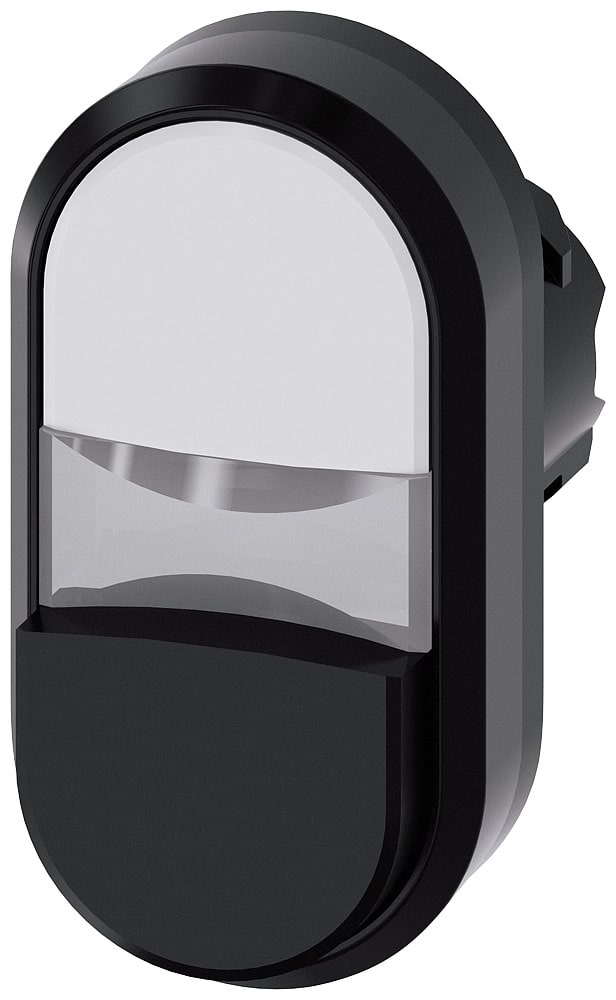 SIEMENS - SIE3SU10013BB610AA0 PULS.LUM.DOPPIO PIATTO BIANCO-SPORG.NERO