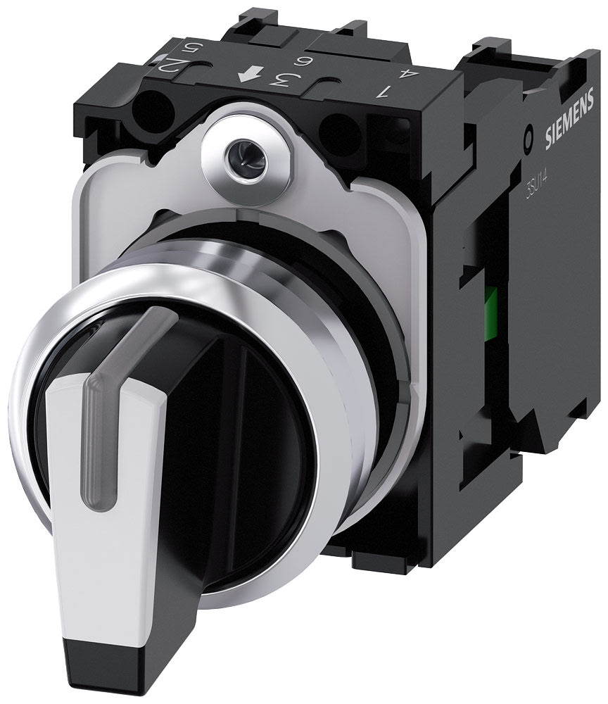 SIEMENS - SIE3SU11502BM601NA0 SEL.LUM.LEVA BIANCO MOMENTUL 3POS.1NA,1N