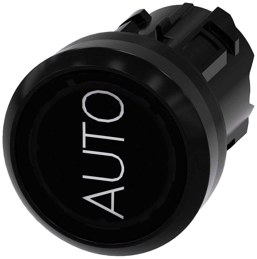 SIEMENS - SIE3SU10010AB100AQ0 PULS. PIATTO LUM.NERO SCRITTA AUTO