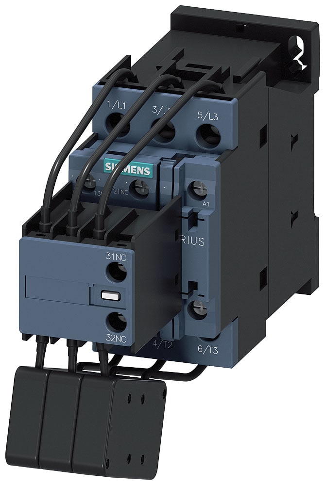 SIEMENS - SIE3RT26271AP05 Contattore AC-6b, 25 kVAr/400 V, 1NO+2NC, AC 230 V 50 Hz, a 3 poli