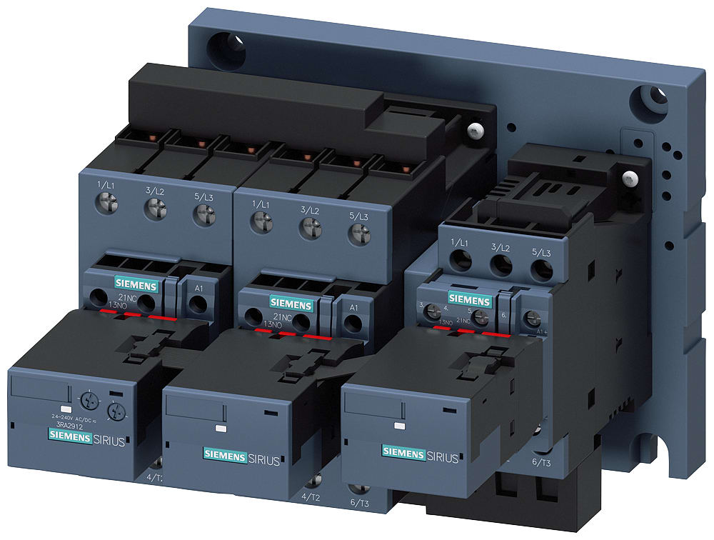 SIEMENS - SIE3RA24358XF321AC2 Teleavviatore stella-triangolo AC-3: 37 kW/400 V AC 24 V, 3NO+3NC