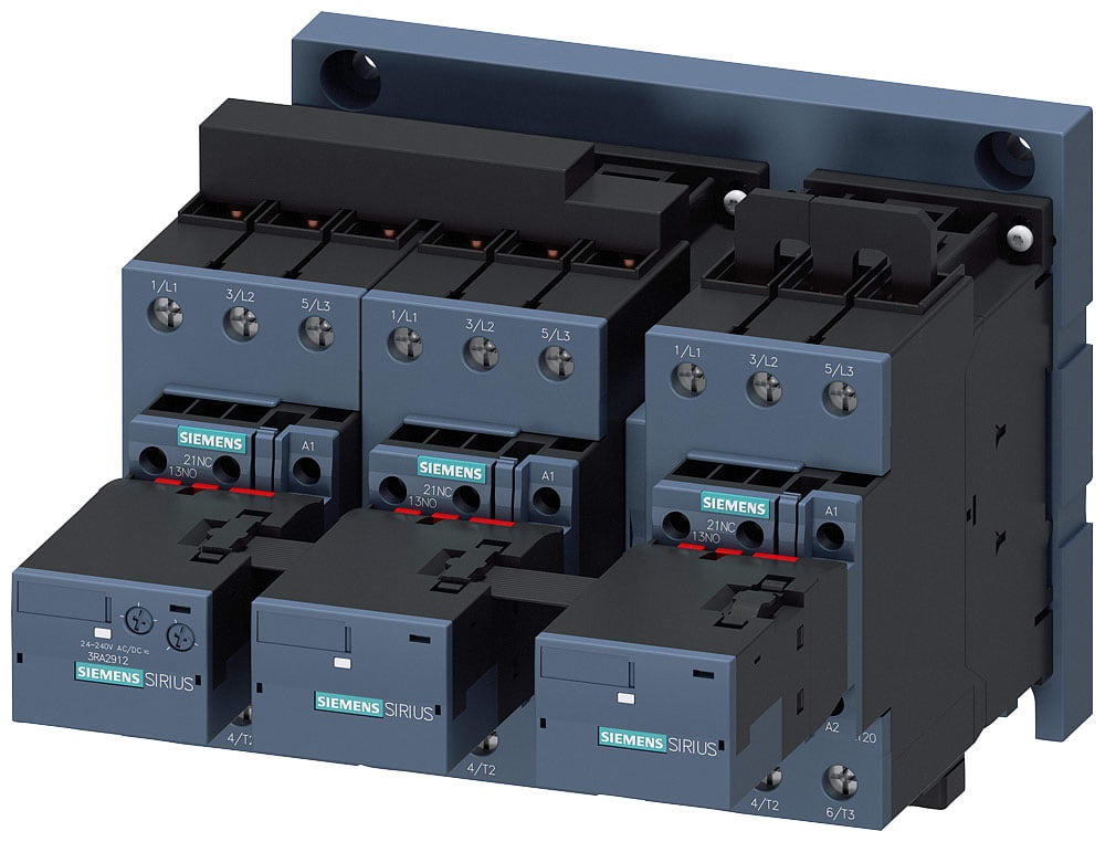 SIEMENS - SIE3RA24378XF321AG2 Teleavviatore stella-triangolo AC-3: 55 kW/400 V AC 110 V, 3NO+3NC