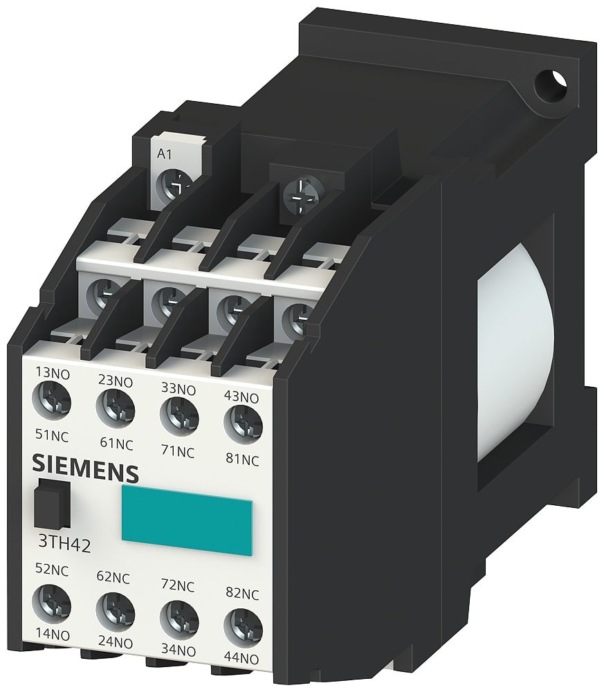 SIEMENS - SIE3TH42440BM4 Contattore ausiliario 44E, 4NO+4NC, comando in DC, DC 220 V