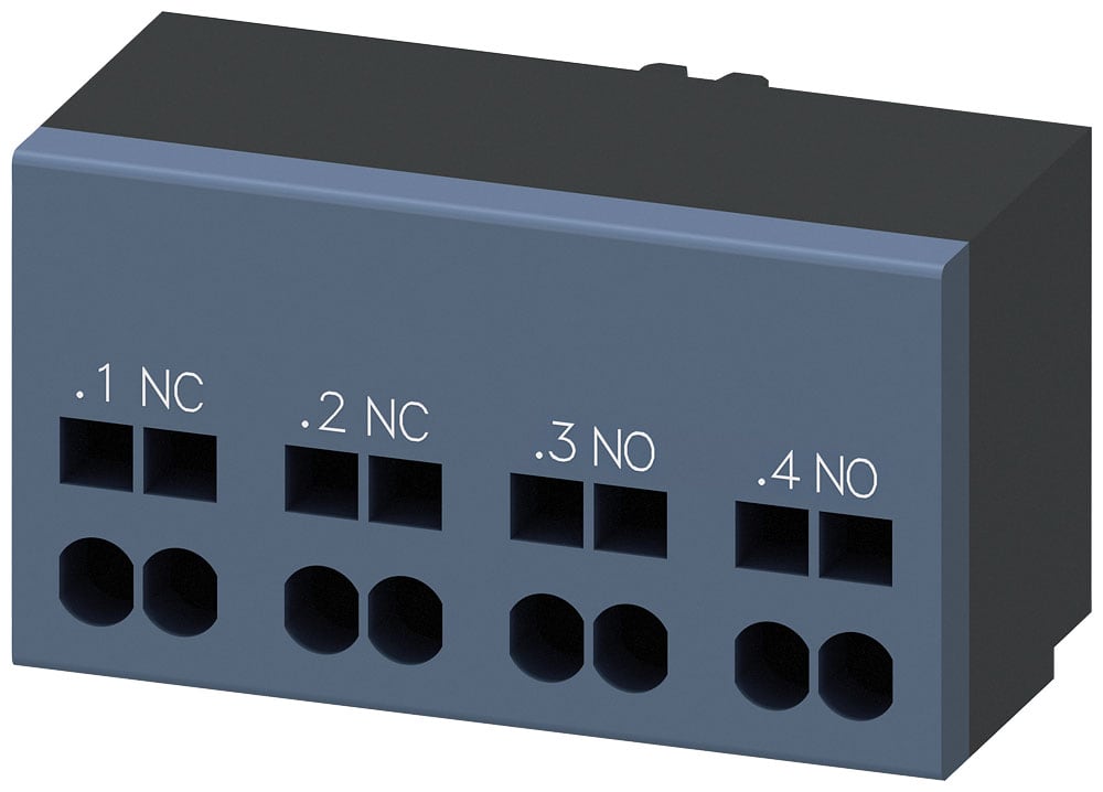 SIEMENS - SIE3RA69132A Blocchetto di contatti ausiliari, 1NO+1NC, collegamento del circuito di comando, morsetti a molla