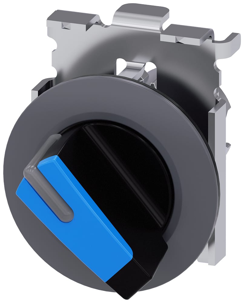 SIEMENS - SIE3SU10622DF500AA0 Selettore, illuminabile, 30 mm, rotondo, in metallo opaco, blu
