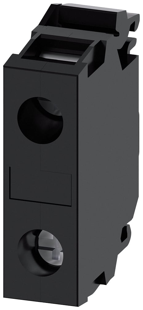 SIEMENS - SIE3SU14001DA101AA0 Morsetto di supporto, colore nero, morsetti a vite, per fissaggio su piastra frontale