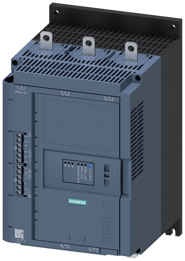 SIEMENS - SIE3RW52356AC14 SIRIUS softstarter 200 ... 480 V 143 A, AC 110 ... 250 V, morsetti a vite, uscita analogica