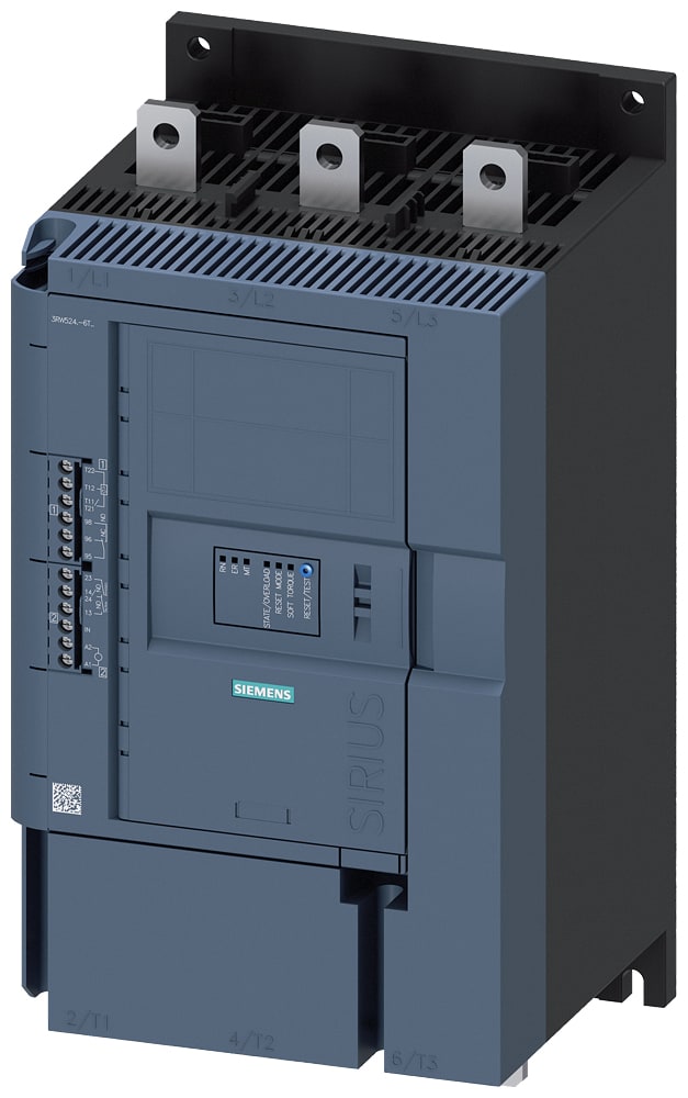 SIEMENS - SIE3RW52436TC04 SIRIUS softstarter 200 ... 480 V 210 A, AC/DC 24 V, morsetti a vite, ingresso termistore