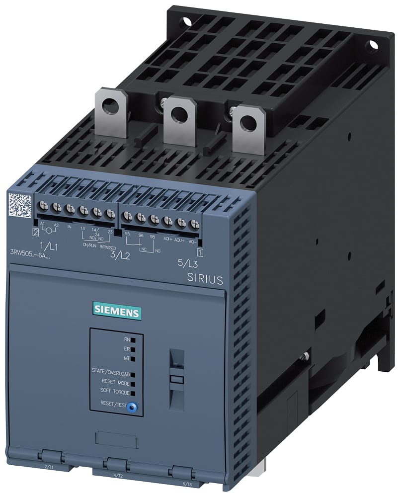 SIEMENS - SIE3RW50556AB14 SIRIUS softstarter 200 ... 480 V 143 A, AC 110 ... 250 V morsetti a vite, uscita analogica