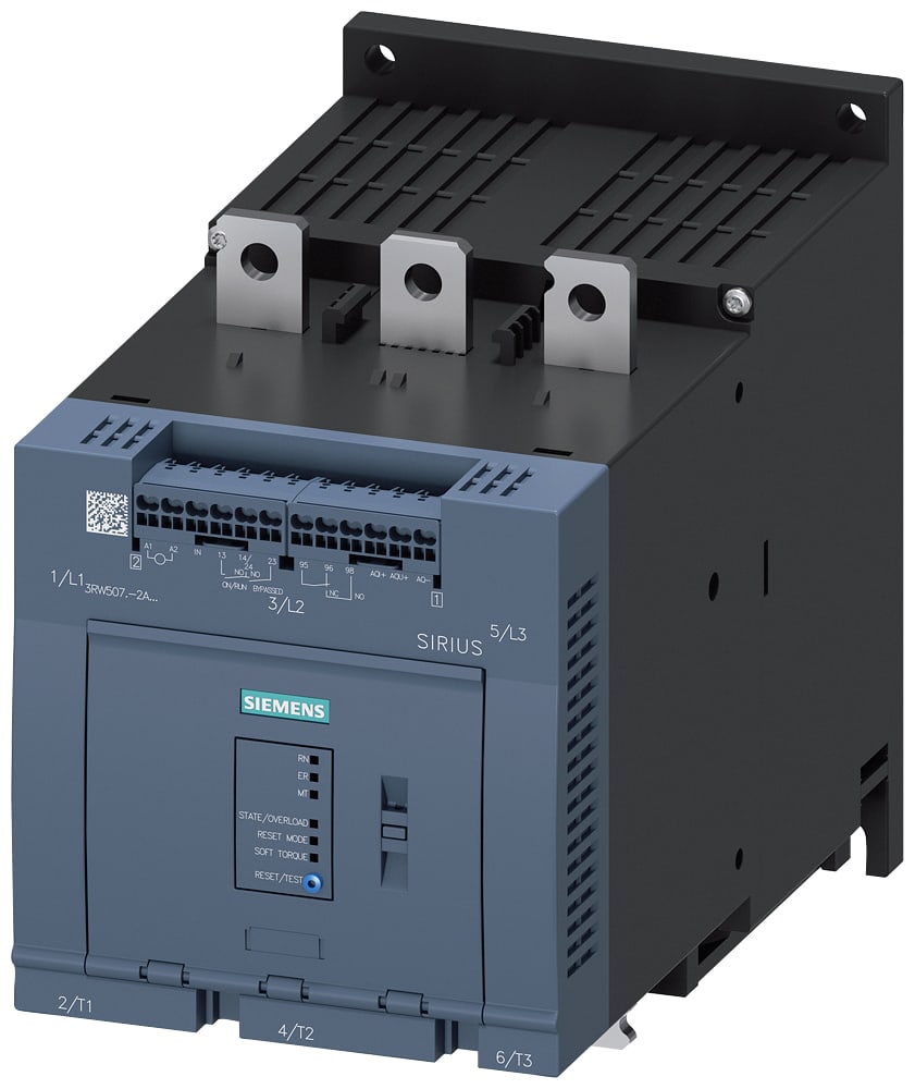 SIEMENS - SIE3RW50732AB14 SIRIUS softstarter 200 ... 480 V 250 A, AC 110 ... 250 V morsetti a molla, uscita analogica