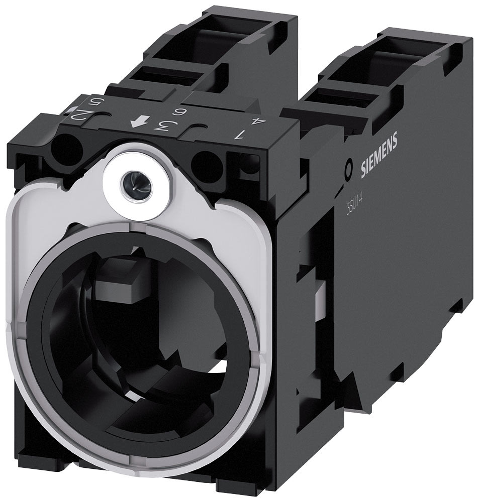 SIEMENS - SIE3SU15501AA101LA0 Supporto per 3 moduli, in metallo, 1NO+1NC, 1NO+1NC