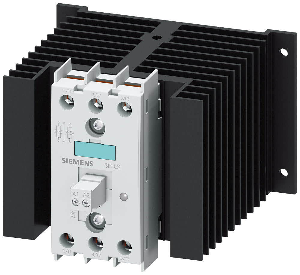 SIEMENS - SIE3RF24501AB45 Contattore statico 3RF2, trifase AC-51 50 A 48 ... 600 V/DC 4 ... 30 V, controllato a 2 fasi