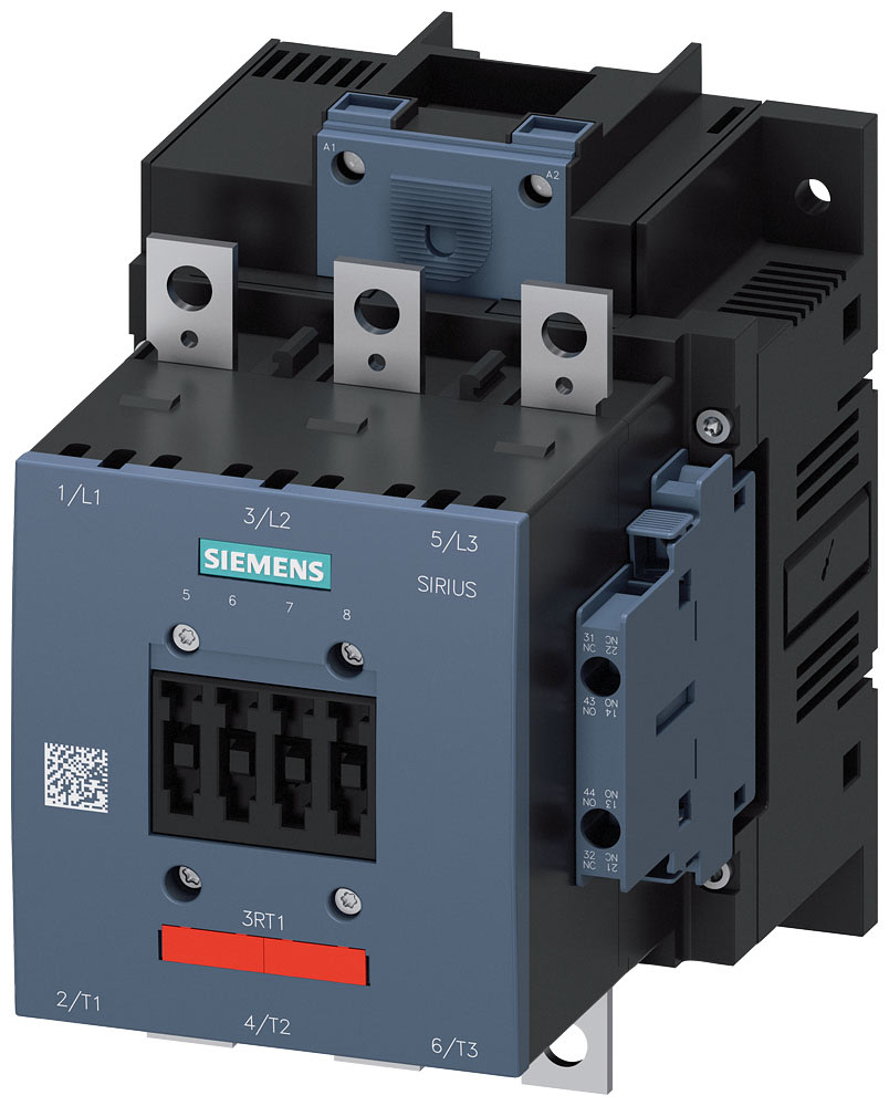 SIEMENS - SIE3RT10556AF363PA0 Contattore, AC-3e, 150 A/75 kW/400 V, a 3 poli, AC/DC 110 ... 127 V, 2NO+2NC, sbarra di collegamento/morsetti a vite