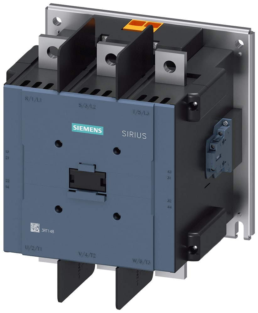 SIEMENS - SIE3RT14816AP36 Contattore, AC-1, 900 A, a 3 poli, AC 200 ... 240 V, DC 200 ... 220 V, 2NO+2NC, comando elettronico