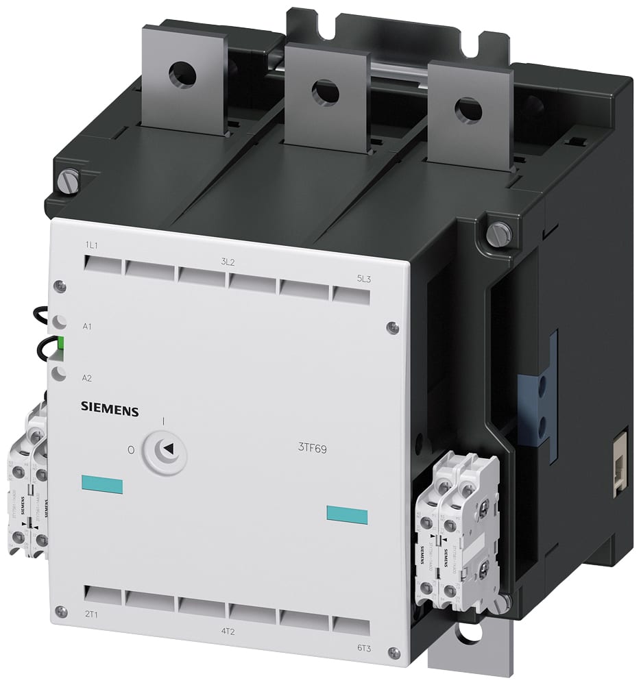 SIEMENS - SIE3TF69448CM7 Contattore gr. costr. 14, a 3 poli, AC-3, 450 kW, 400/380 V (1000 V) (4NO+4NC)