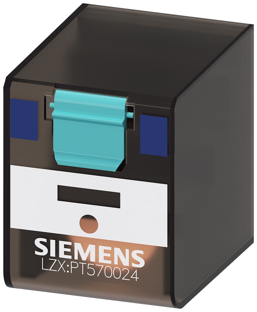 SIEMENS - SIELZX:PT570024 Relè a spina, 4 contatti in scambio, DC 24 V, 6 A, La=22,5 mm, anche per zoccolo LZS