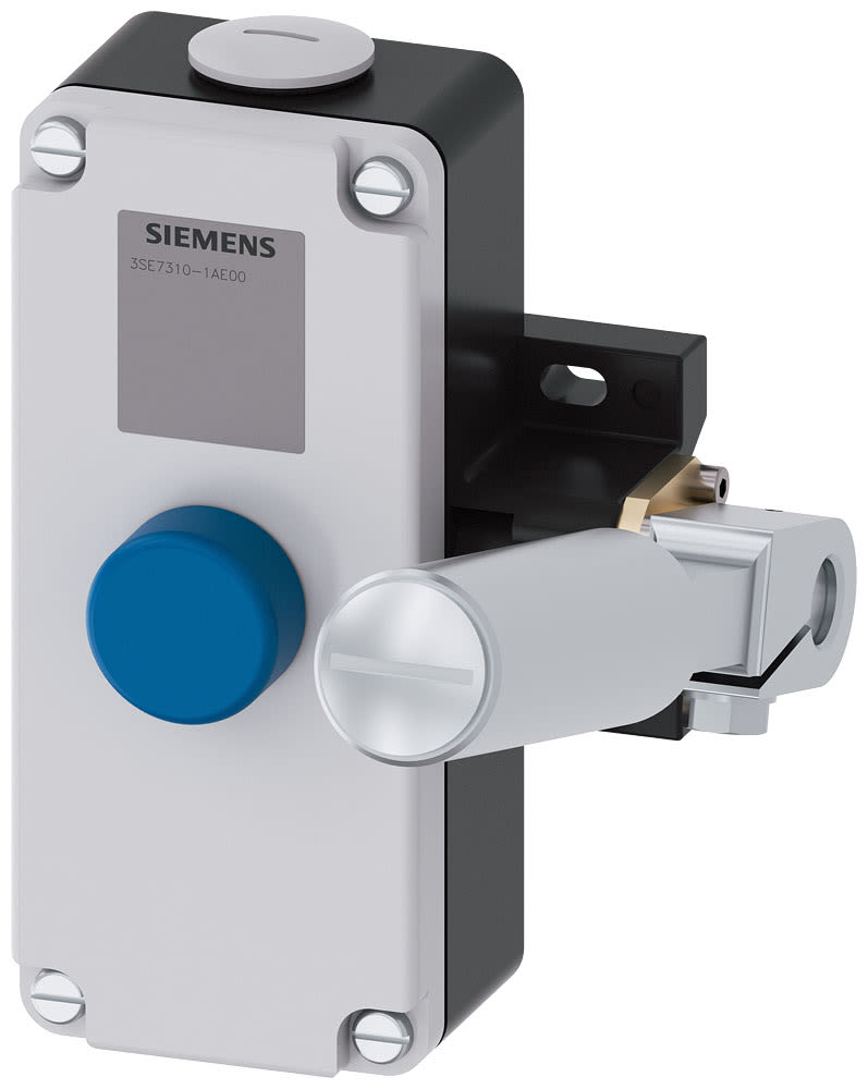 SIEMENS - SIE3SE73101AE00 Dispositivo di controllo allineamento nastro trasportatore, 2 x M25 x 1,5 2NO+2NC, con blocco EN ISO 13850, sblocco a pulsante