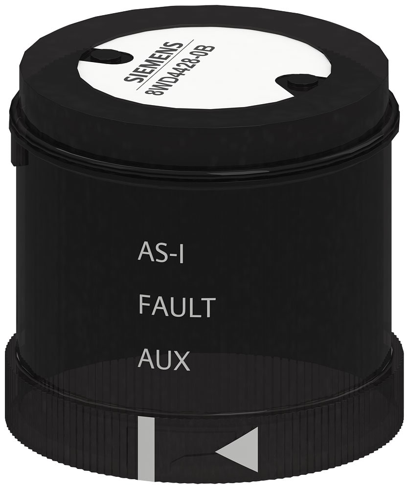 SIEMENS - SIE8WD44280BD Colonnina di segnalazione, elemento AS-Interface, IP65, tecnica A/B, AC/DC 18,5 ... 31,6 V, commutazione manuale