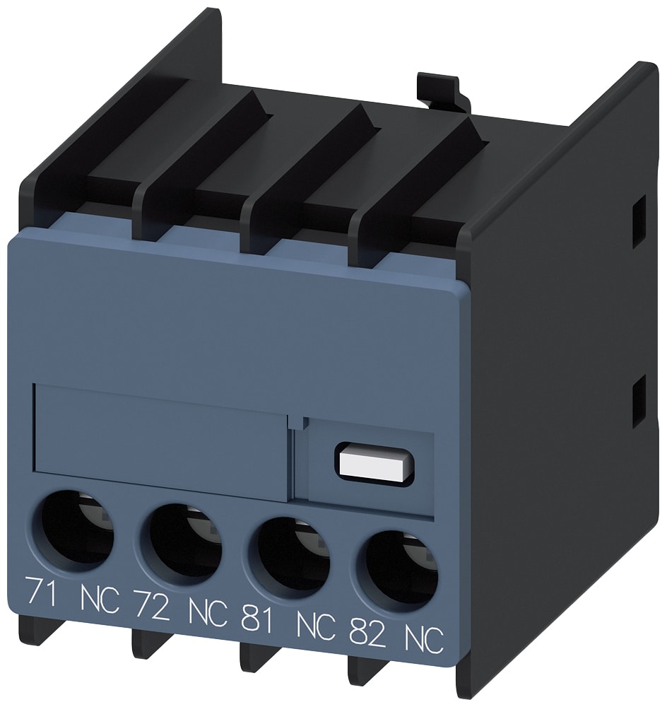 SIEMENS - SIE3RH29111MA02 Blocchetto di contatti ausiliari, 2NC, via di corrente 1NC, 1NC, collegamento dal basso, morsetti a vite