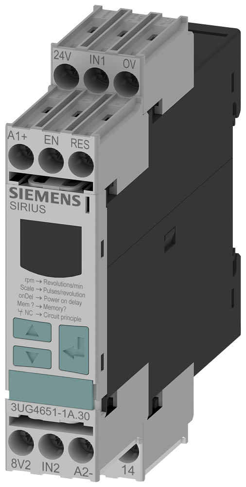 SIEMENS - SIE3UG46511AW30 Relè di controllo digitale, controllo del numero di giri da 0,1 a 2200 r/min