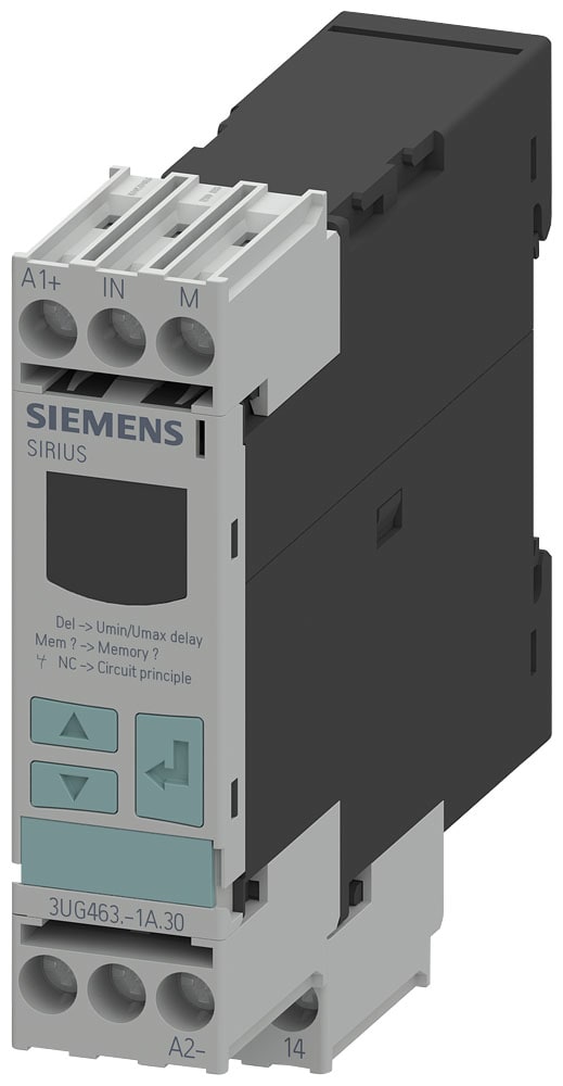 SIEMENS - SIE3UG46311AA30 Relè di controllo, digitale, controllo di tensione, 22,5 mm AC/DC 0,1 ... 60 V