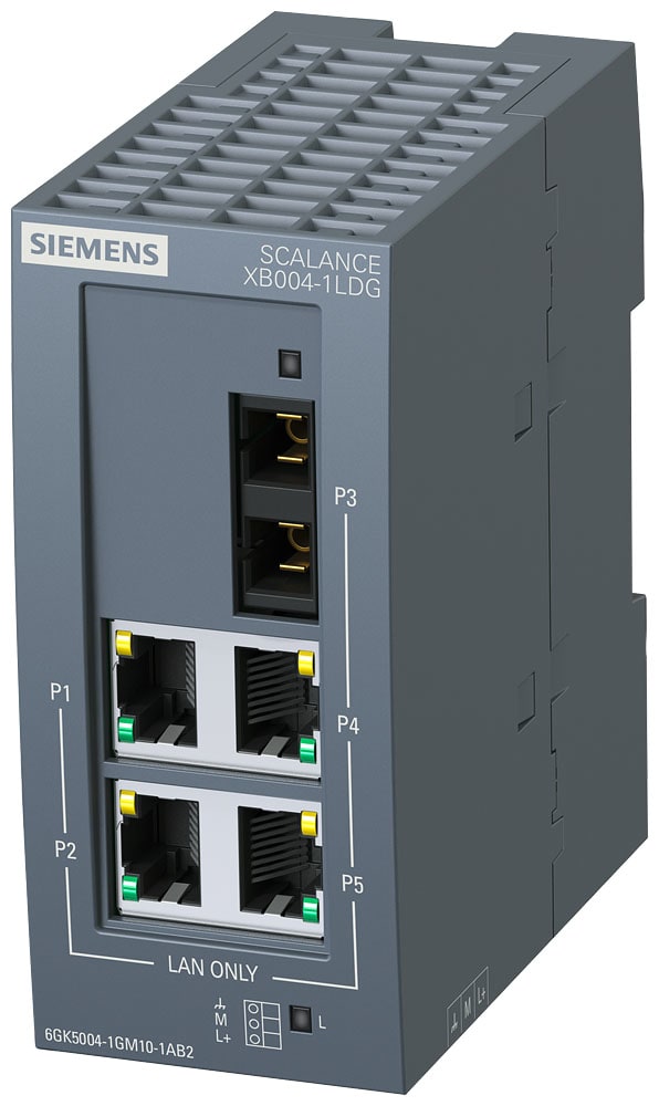 SIEMENS - SIE6GK50041GM101AB2 SCALANCE XB004-1LDG unmanaged switch, 4x RJ45, 1x singlemode SC, idoneo per Gbit