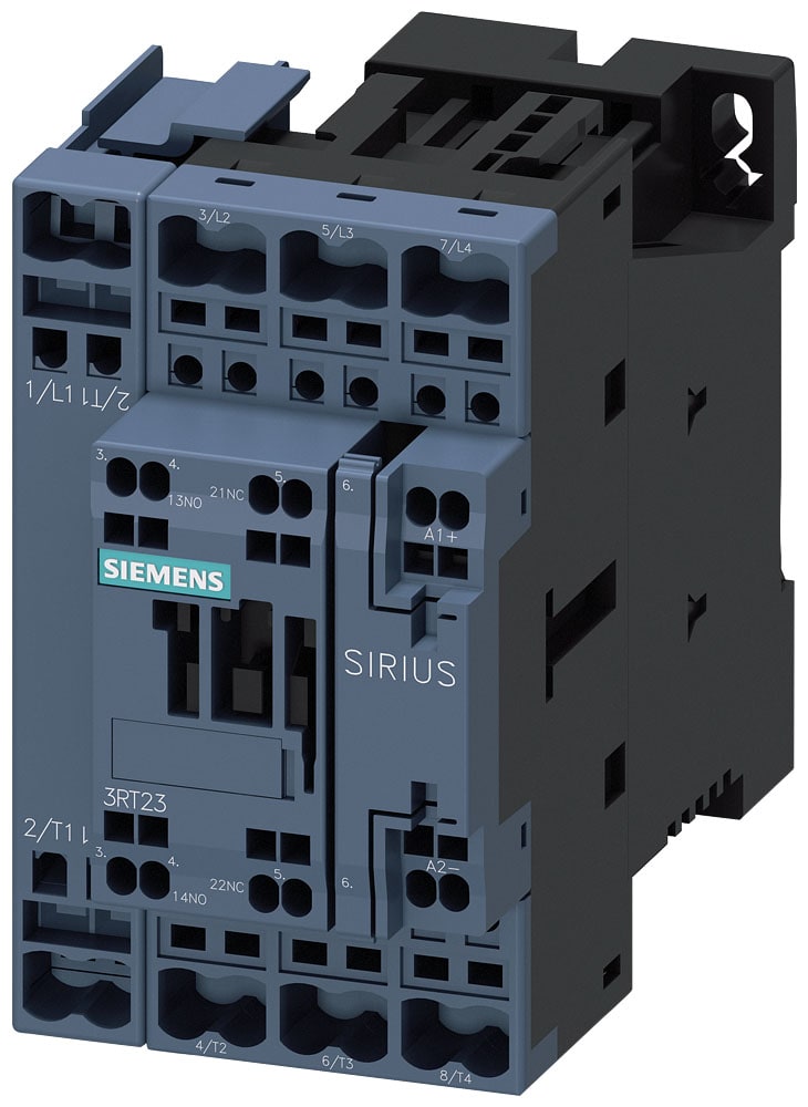SIEMENS - SIE3RT23272BM40 Contattore, AC-1, 50 A/400 V/40 °C, S0, a 4 poli, DC 220 V, 1NO+1NC
