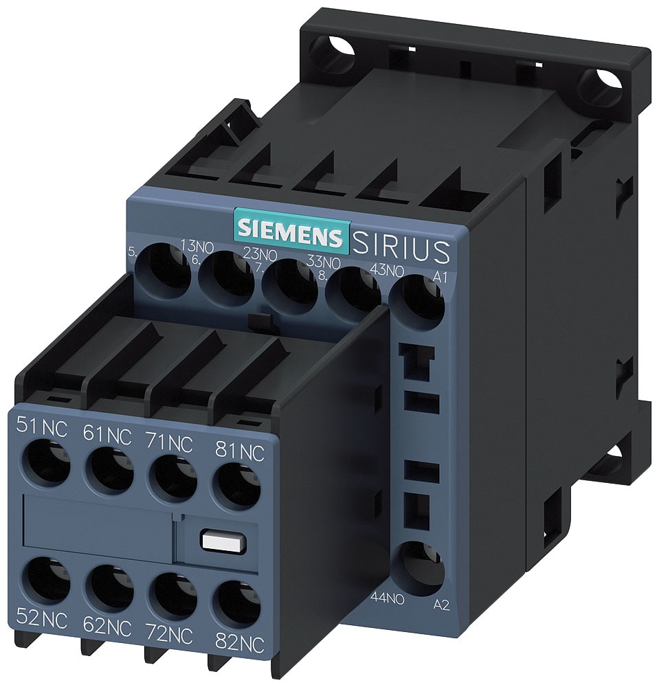 SIEMENS - SIE3RH23441AF00 Contattore ausiliario, 4NO+4NC, AC 110 V, 50/60 Hz, S00, morsetti a vite