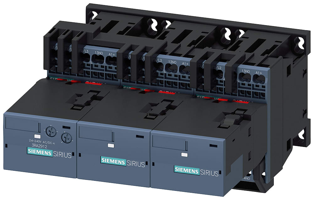 SIEMENS - SIE3RA24158XF312BB4 Teleavviatore stella-triangolo AC-3, 5,5 kW/400 V DC 24 V, a 3 poli S00