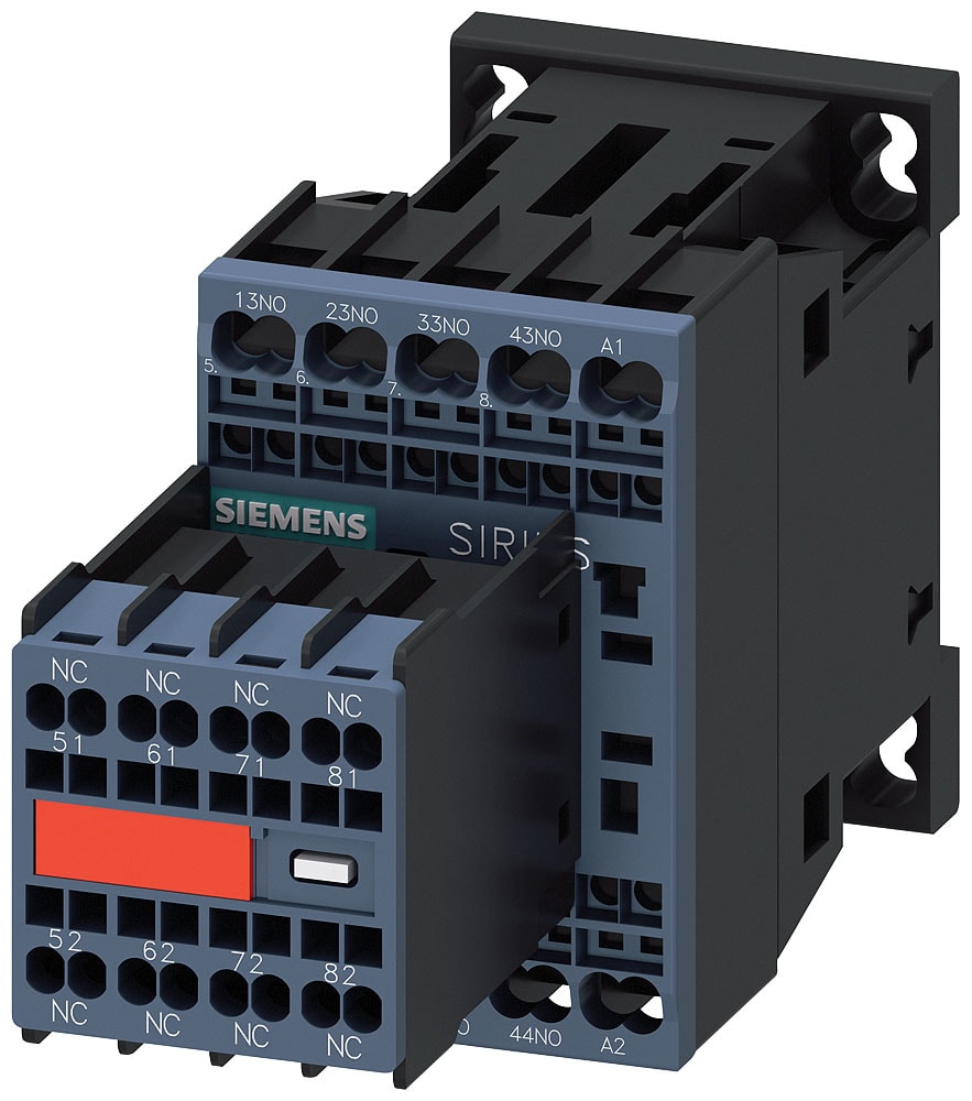 SIEMENS - SIE3RH22442BB40 Contattore ausiliario, 4NO+4NC, DC 24 V, S00, morsetti a molla